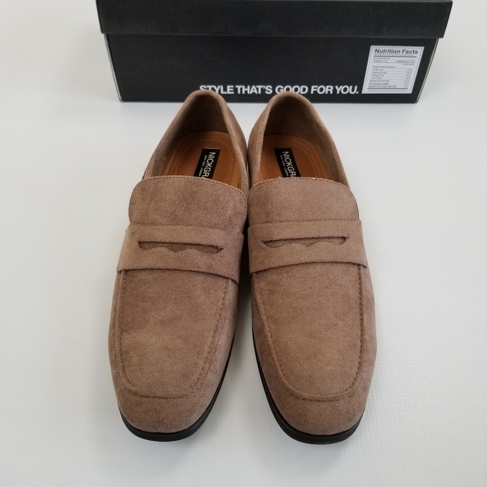 Nick Graham Faux Suede Penny Loafers Shoes 10M NIB - Picture 3 of 9